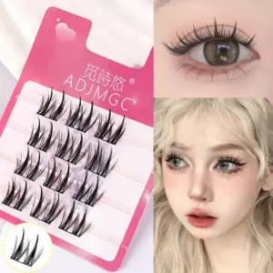 Segmented False Eyelashes Natural Curled Lash Extension Little Devil Sunflower Eyelashes Portable Travel Size Make Up
